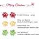 3 Pairs Christmas Earrings For Women Xmas Jewelry Bow Stud Earrings Green Red Gold Holiday Christmas Bow Earrings Set Christmas Gifts